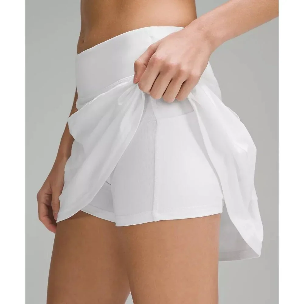 Pace Rival Mid Rise Skirt Long 15" - White - Picture 3 of 5
